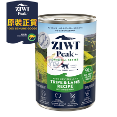 ZiwiPeak 草胃及羊肉配方鮮肉狗罐頭 390g