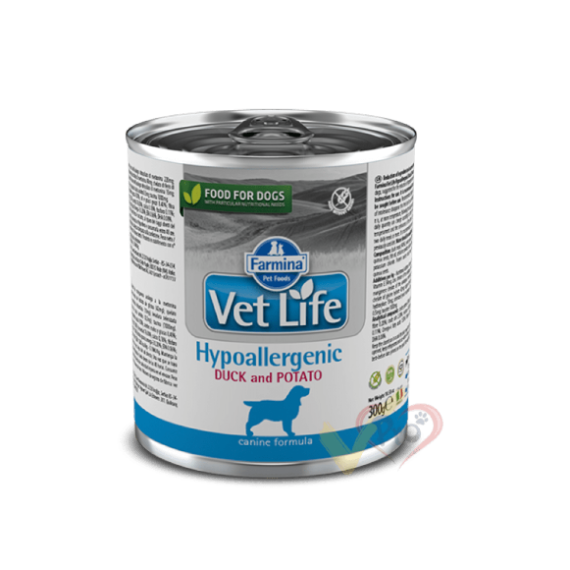 Vet Life 犬用皮膚保健低敏配方Hypoallergenic罐頭 (魚肉+地瓜) 300g