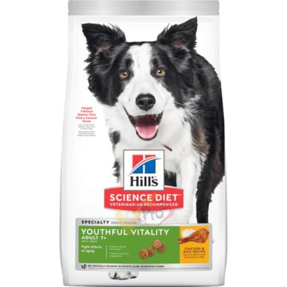 Hill's® Science Diet® Senior vitality年輕活力7+高齡犬糧(雞肉及米) （標準粒）10772