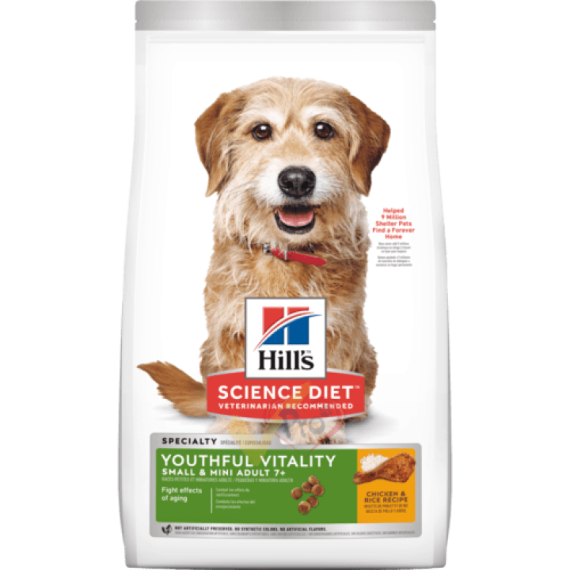 Hill's® Science Diet®Senior vitality年輕活力7+高齡犬糧(雞肉及米)（細粒） 10770