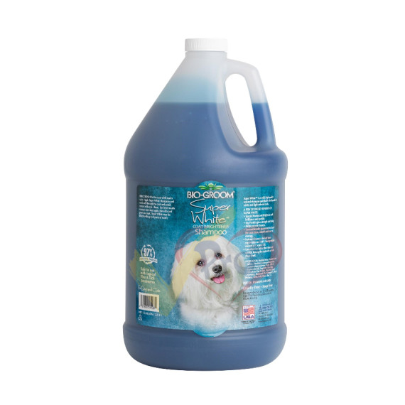 Bio-Groom Super White Coat Brightener Shampoo 白毛洗毛水 1加侖