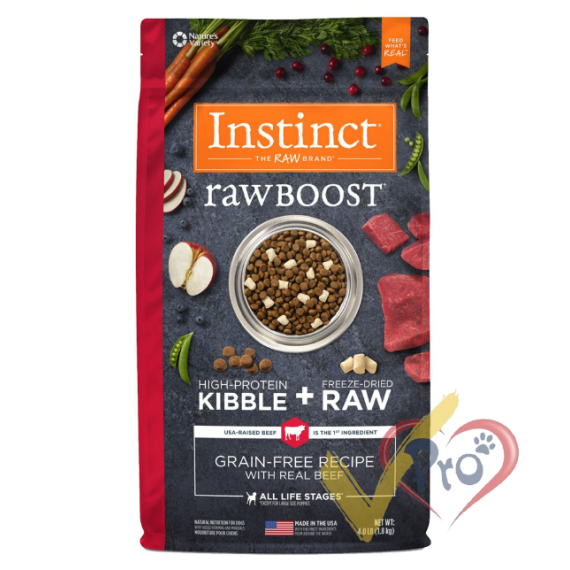 Nature's Variety - Instinct Raw Boost - 無穀物凍乾生肉粒牛肉全犬糧