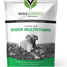 VETRISCIENCE CANINE PLUS SENIOR MULTIVITAMIN 60 BITE- SIZED CHEWS 老年犬用綜合營養功能小食 (60粒裝)