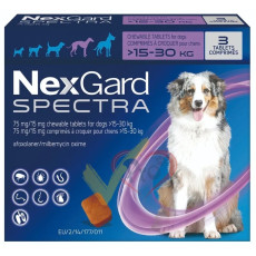 NexGard Spectra 大型犬  (15-30kg) 3粒盒裝