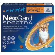 NexGard Spectra 超小型犬  (2-3.5kg) 3粒盒裝