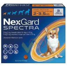 NexGard Spectra 超小型犬  (2-3.5kg) 3粒盒裝